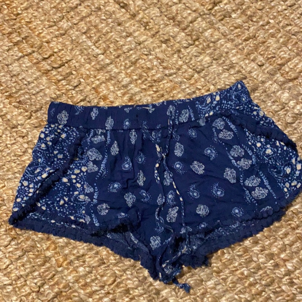 Ecote print linen shorts